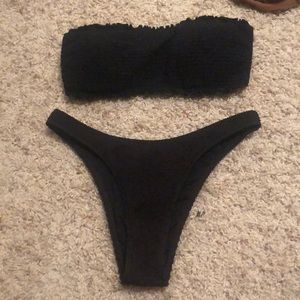 black bikini top
